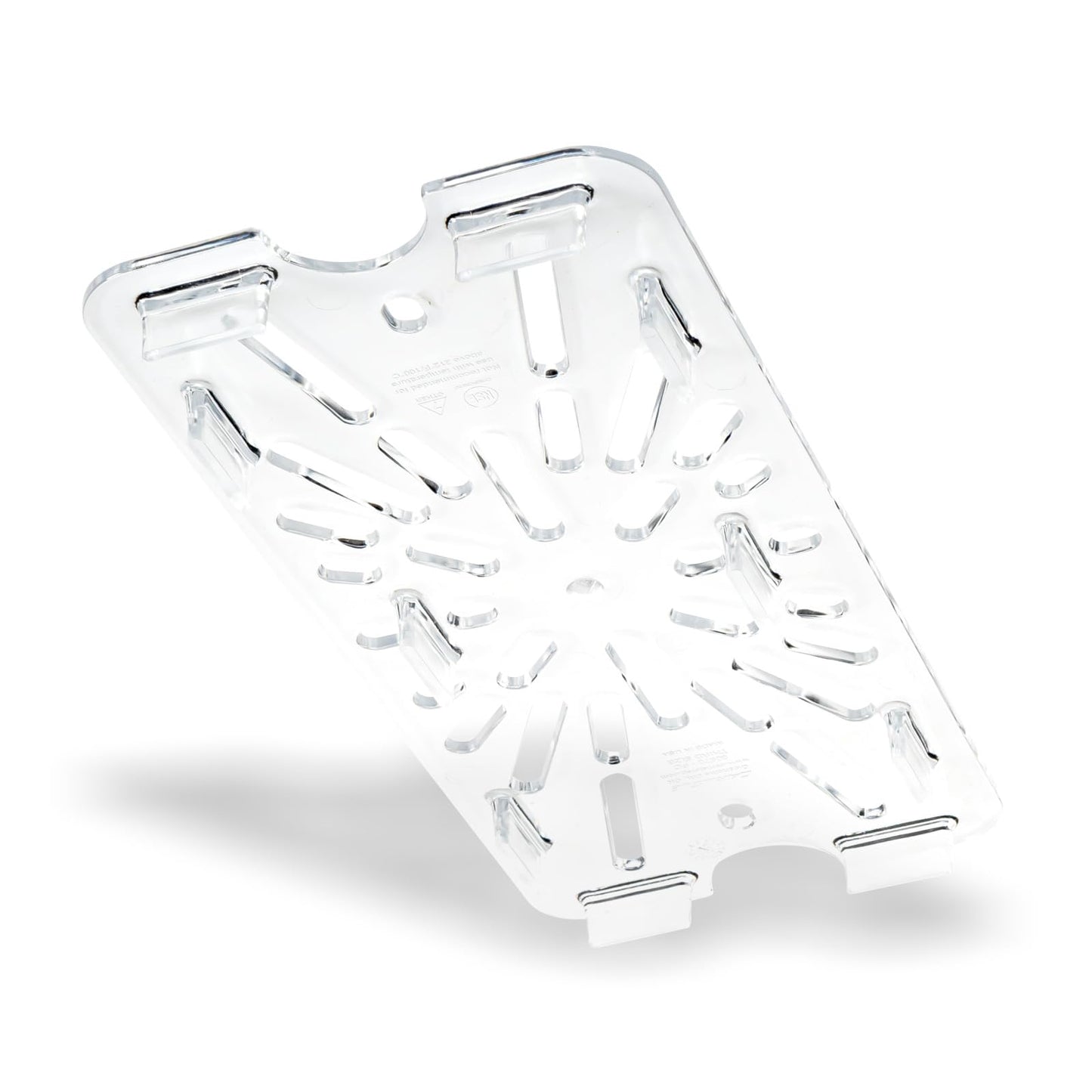Carlisle FoodService Products 3067007-E Plastic Drain Shelf for 1/3 Size Food Pan, Clear, 0.6 Inches