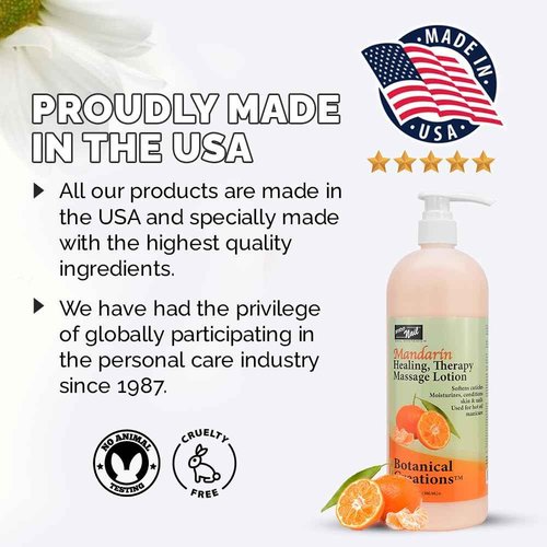PRO NAIL - Healing Therapy Massage Lotion - Professional Pedicure, Body and Hot Oil Manicure, Infused with Natural Oils, Vitamins, Panthenol and Amino Acids (Mandarin, 32 Oz)