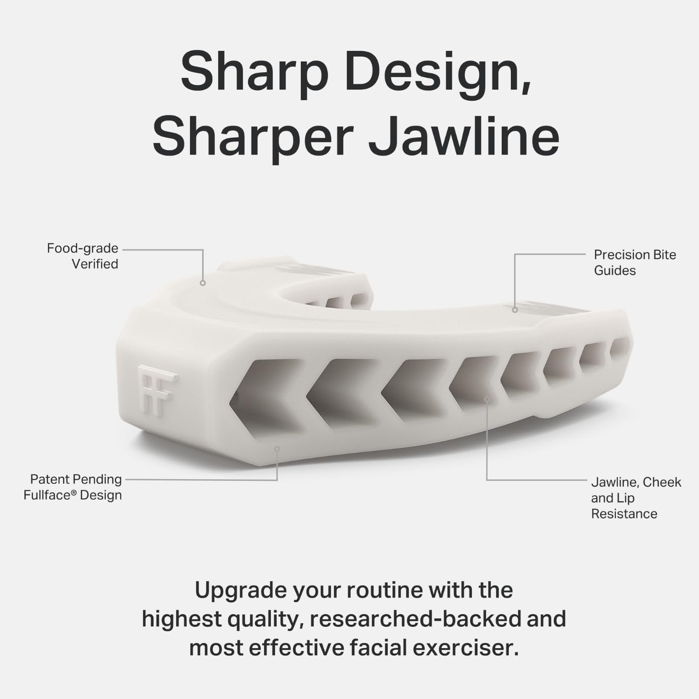 Facefit Jaw Exerciser for Men & Women – Jawline Shaper & Jaw Trainer – Alternative for Stronger Jaw – Jawline Exerciser to Sculpt Face, Reduce Double Chin – Food-Grade Silicone (Cool Grey)