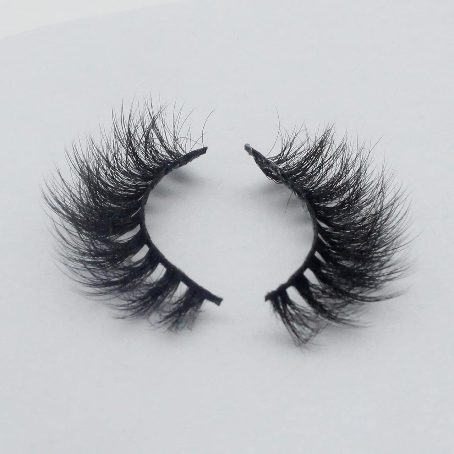 Lashes Eyelashes 8D Fluffy False Eyelashes Wispy Faux Mink Lashes Light Weight Fake Eyelashes Cat Eye Lashes 7 Pairs Pack, Black