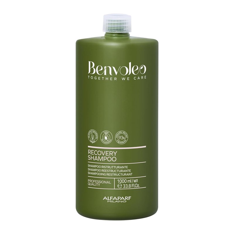 Benvoleo Recovery Shampoo for Damaged Hair - Vegan, Sulfate-Free Formula - 33.8 FL. Oz.