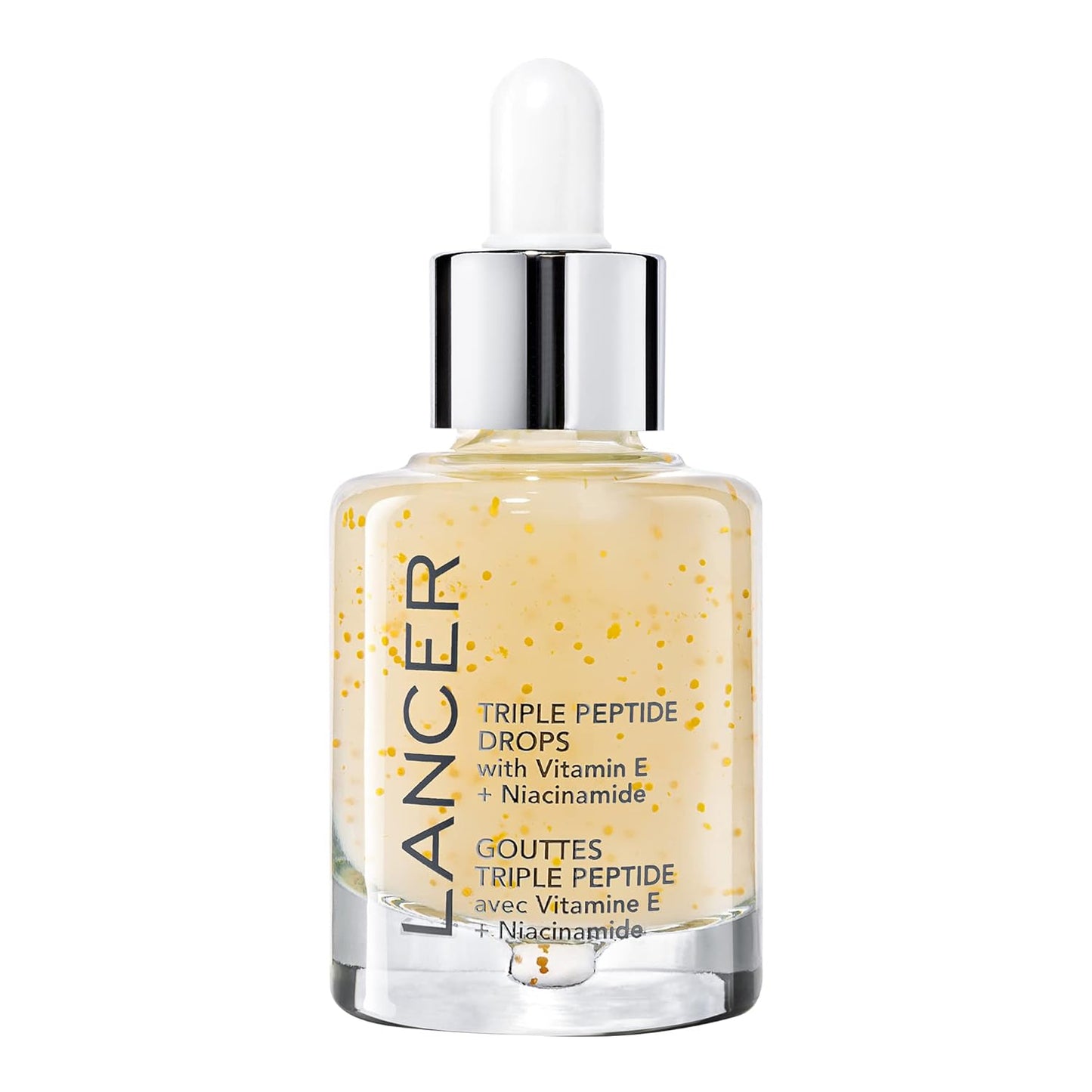 Lancer Skincare Triple Peptide Drops - Anti-Aging Face Serum with Vitamin E & Hyaluronic Acid | 1 fl oz for Firming & Hydration