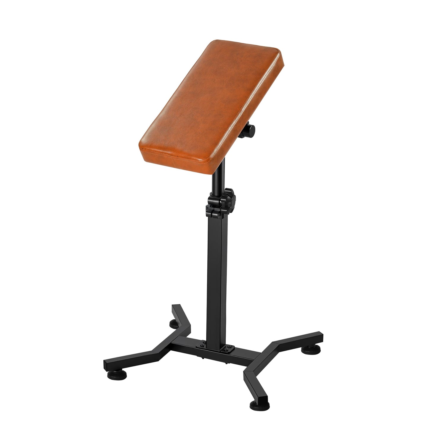 POARMEEY Tattoo Arm Rest Stand for Artists Tattoo Armrest with Brown Soft Pillow Reinforced Iron and Adjustable Height Angle