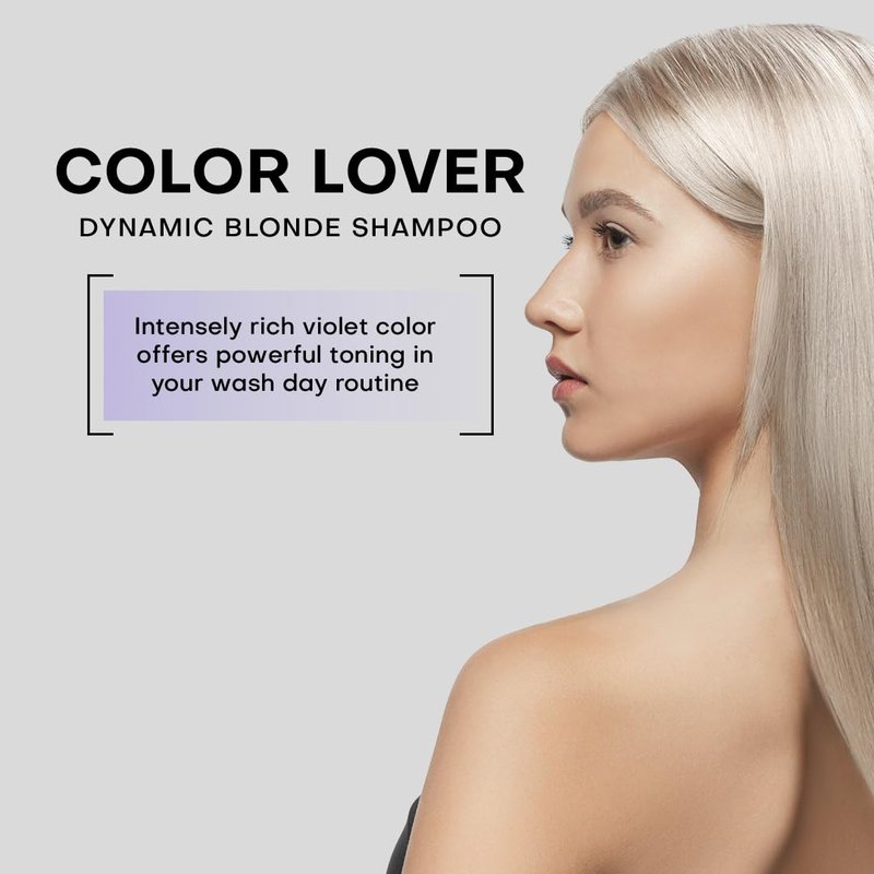 Dynamic Blonde Violet Purple Shampoo - Deep Violet Color Neutralizing for Blonde, Gray & White Hair | Sulfate-Free Moisturizing 16.9 Fl Oz