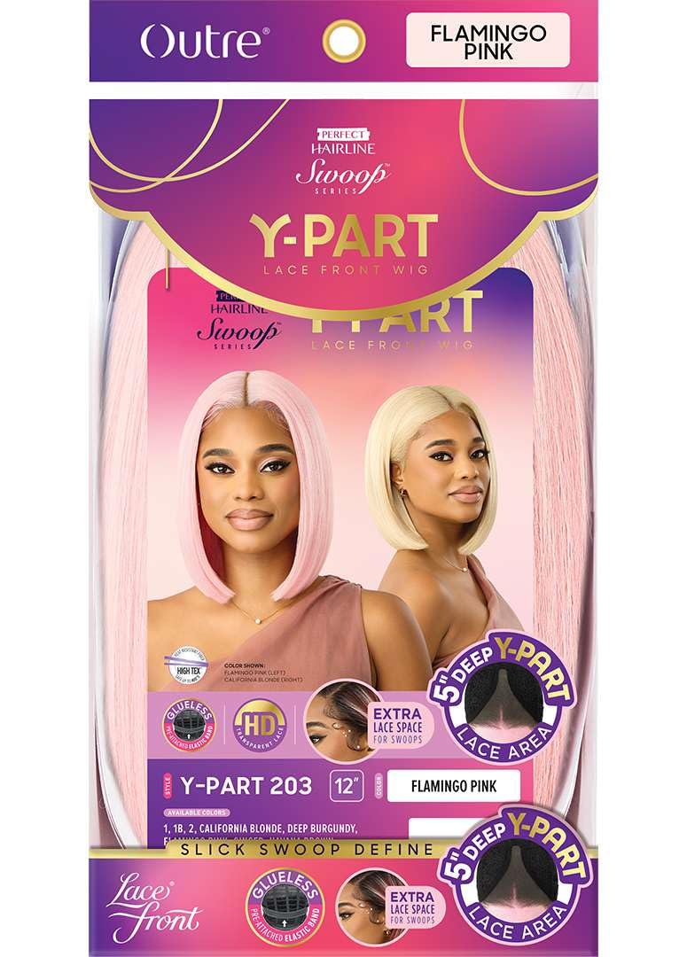 Outre Lace Front Wig - Perfect Hair Line - Swoop Series Y-Part 203 (OFF BLACK 1B)