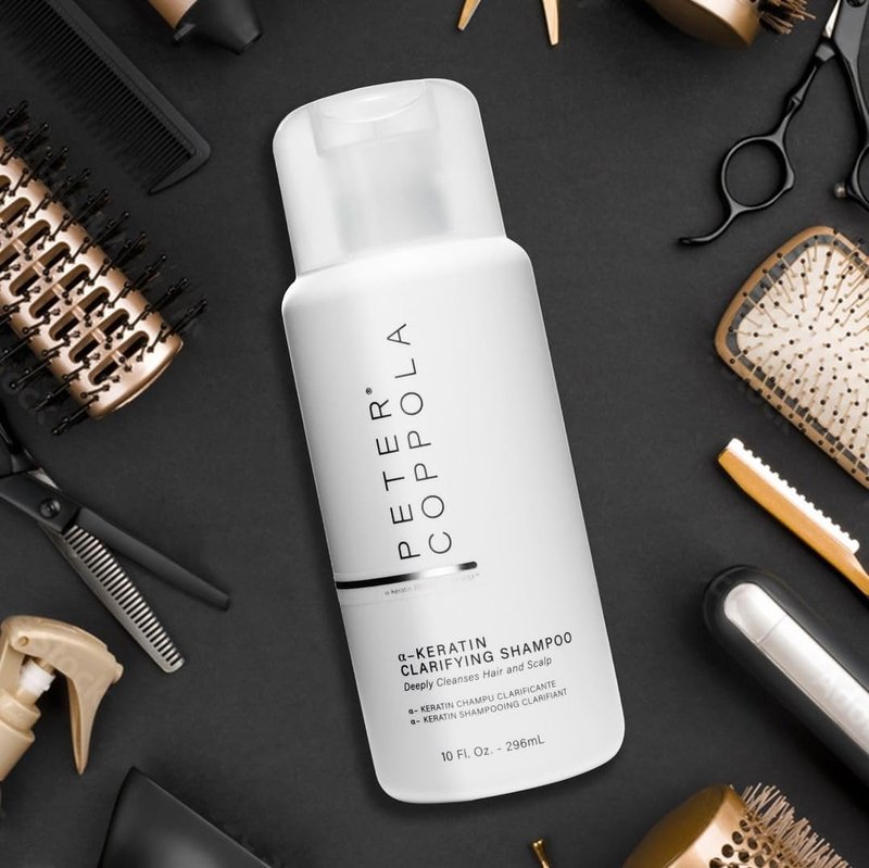 PETER COPPOLA a-Keratin Clarifying Shampoo - Gentle And Deep Cleansing Sulfate Free Shampoo Removes Build Up, Oils, And Excess Product From Hair And Scalp - Reduces Oily Hair (10 Fl Oz)