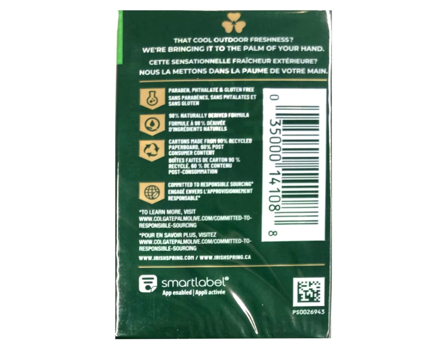 Irish Spring Deodorant Bar Soap, Original, 3.75 oz bars, 3 ea (Pack of 8)