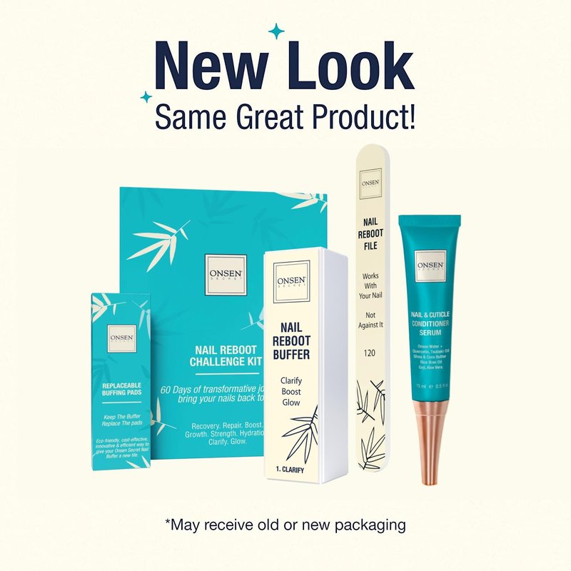 Nail Care Kit - Spa-Quality Cuticle Serum & Japanese Buffer | Organic Ingredients for Strengthening & Long-Lasting Shine - 1 Pack