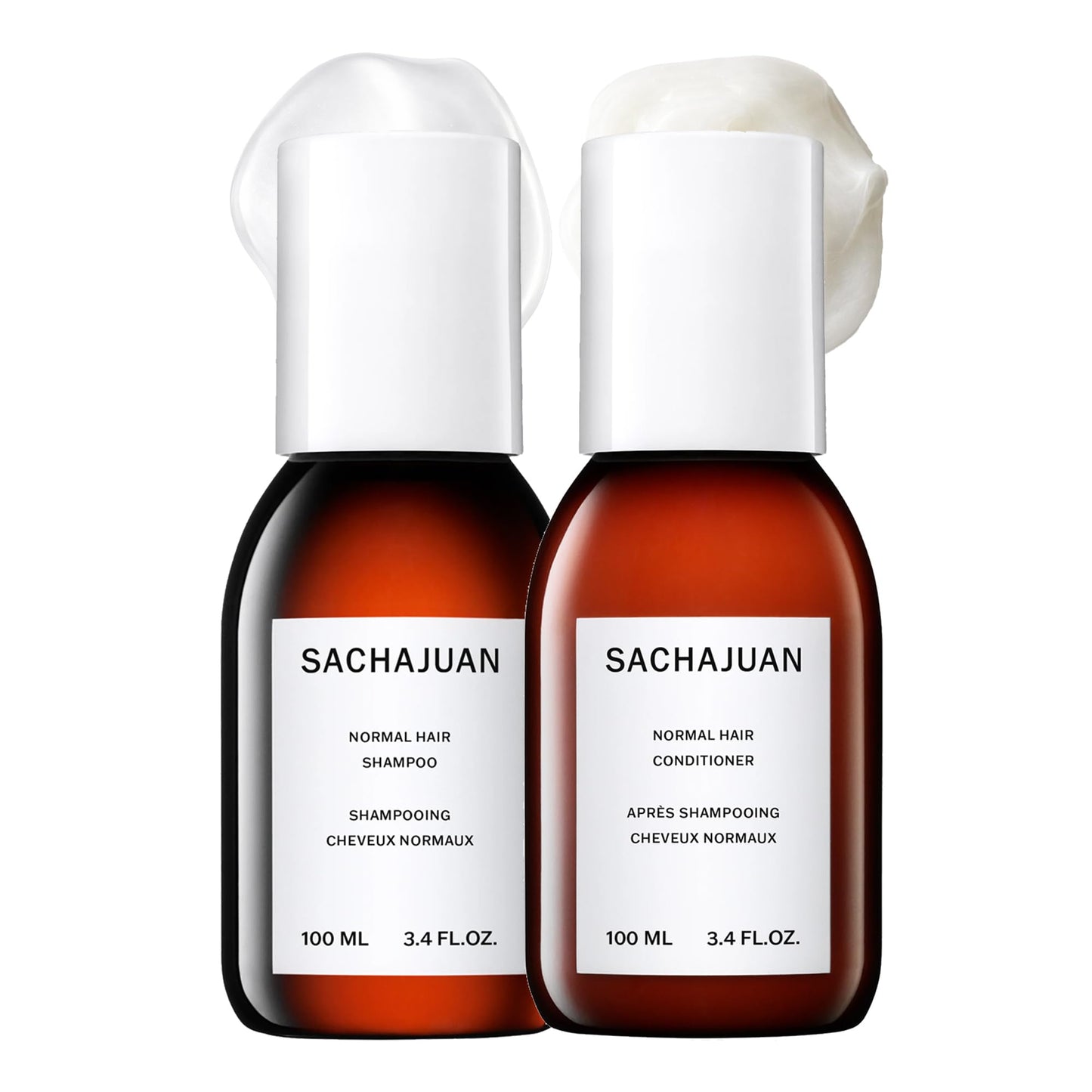 SACHAJUAN Normal Hair Shampoo and Conditioner Set | Ocean Silk Technology for Everyday Cleansing, Volume & Shine | Lightweight Hydration & Detangling | Vegan & Paraben-Free | Pack of 2 (3.4 oz)