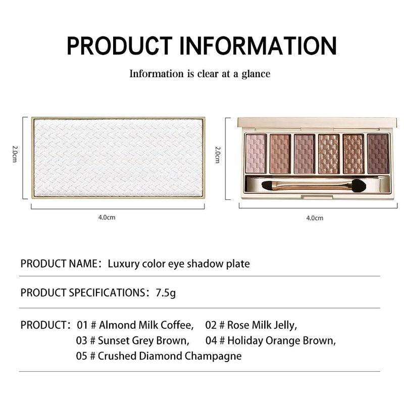 Neutral Nude Brown Eyeshadow Palette, 6 Matte & Shimmer Shades, Blendable Long-Lasting Eyeshadow for Natural Everyday Makeup, Soft Glam Looks, Mature & Hooded Eyes, Silky Formula, sombras de ojos 01