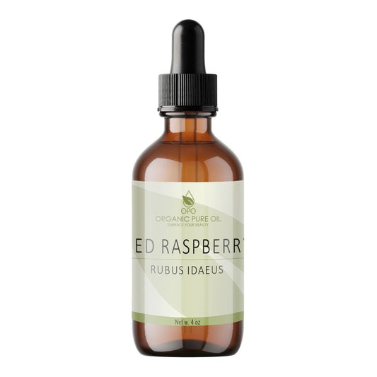 OPO Red Raspberry Seed Oil - 4 oz Glass & Dropper - Pure Unrefined Cold Pressed Non GMO Vegan Carrier Oil for Face Hair Skin Body Nails Lips Cuticles Scalp - Organic Pure Oil