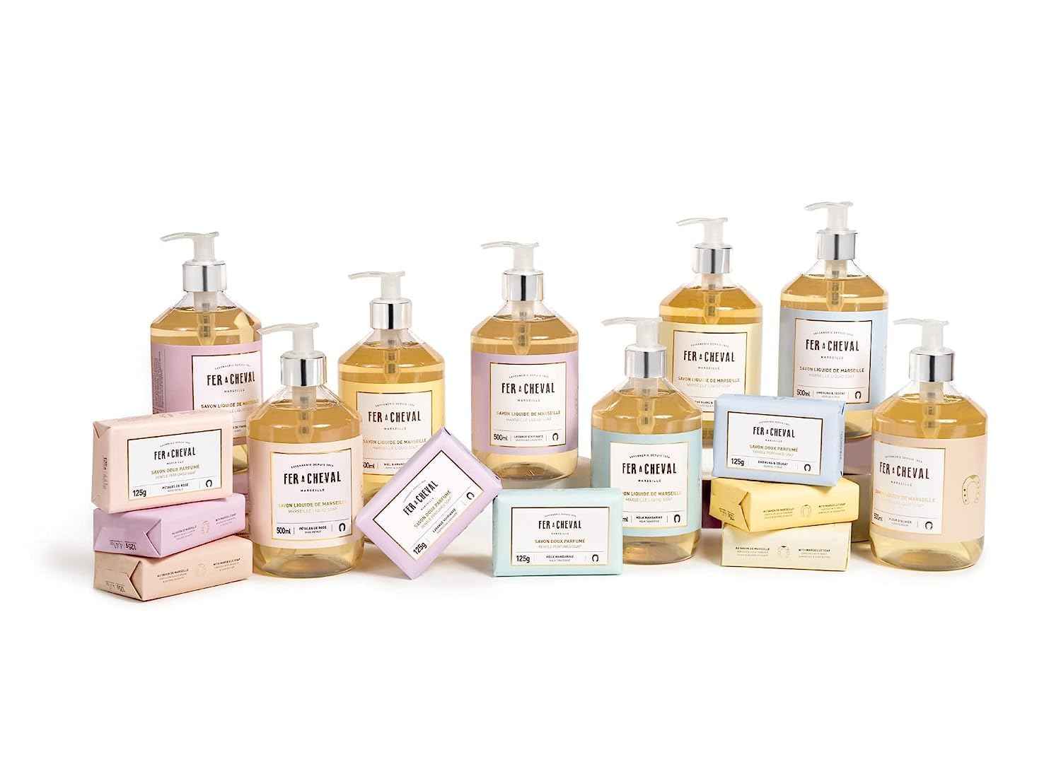 Fer à Cheval Marseille Liquid Soap, Luxury French Liquid Soap, Savon Liquide De Marseille, Seaside Citrus, 500 ml/16.9 fl oz