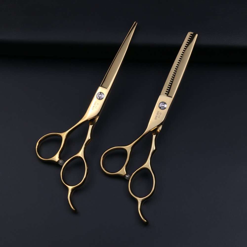 Purple Dragon 6.0 inch Left Hand Barber Hair Cutting Scissor - Gold