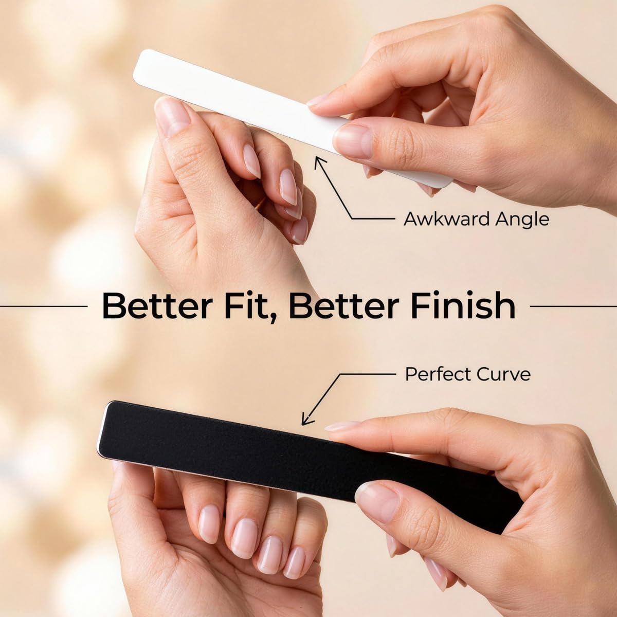 10Pcs Professional Washable Thick Nail Files Emery Board 60/60 Grit Black Nail Art Care Sanding Buffer Buffing Manicure Pedicure Tool