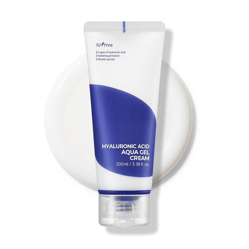 IsNtree Hyaluronic Acid Aqua Gel Cream - Lightweight Moisturizer for Oily to Combination Skin | 100ml, 3.38 fl oz