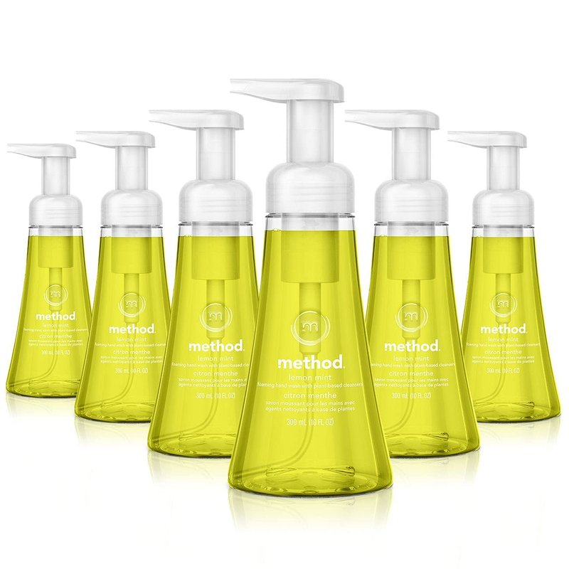 Method Foaming Hand Soap, Lemon Mint, 10 Fl Oz (Pack of 6)