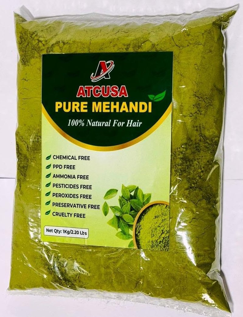 Pure Henna Powder - 2 Lbs Natural Hair Dye from Jaipur, Rajasthan | Organic & Chemical-Free