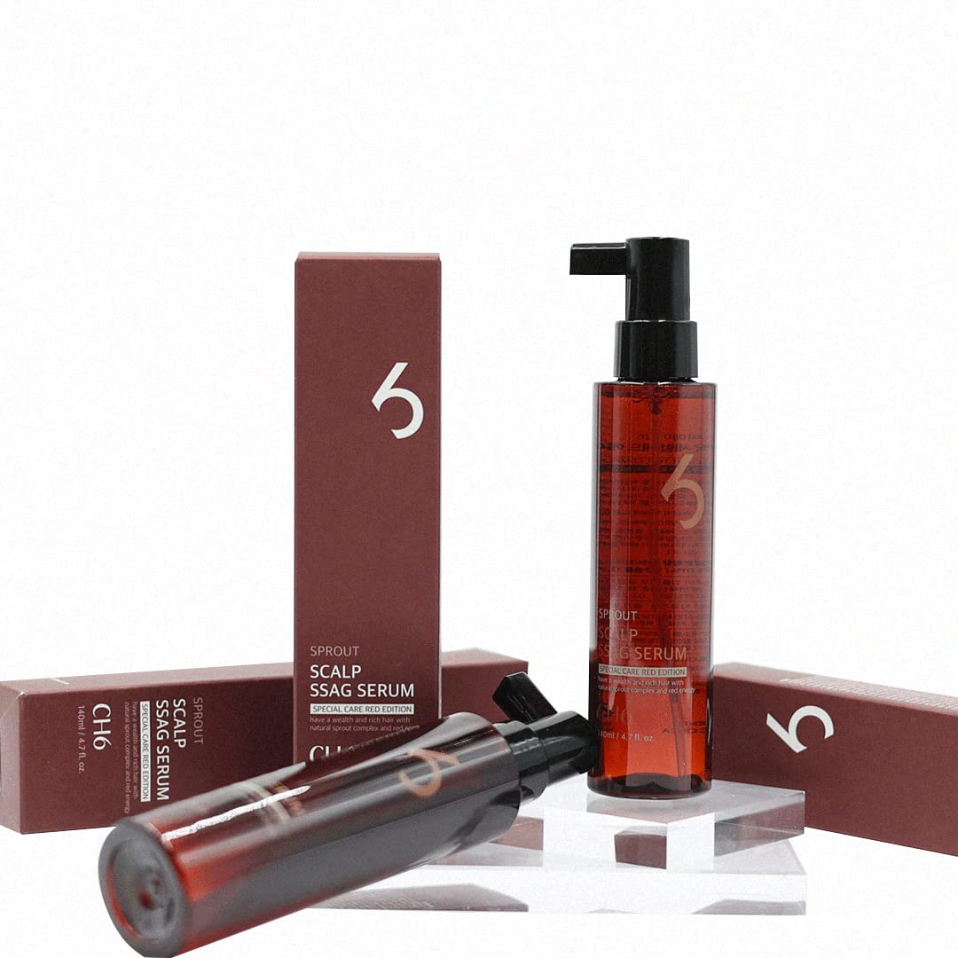 Hair Regrowth Serum - Scalp Ssag Red Edition with Antioxidant Sprout Extracts | 140ml for Thinning Hair Recovery