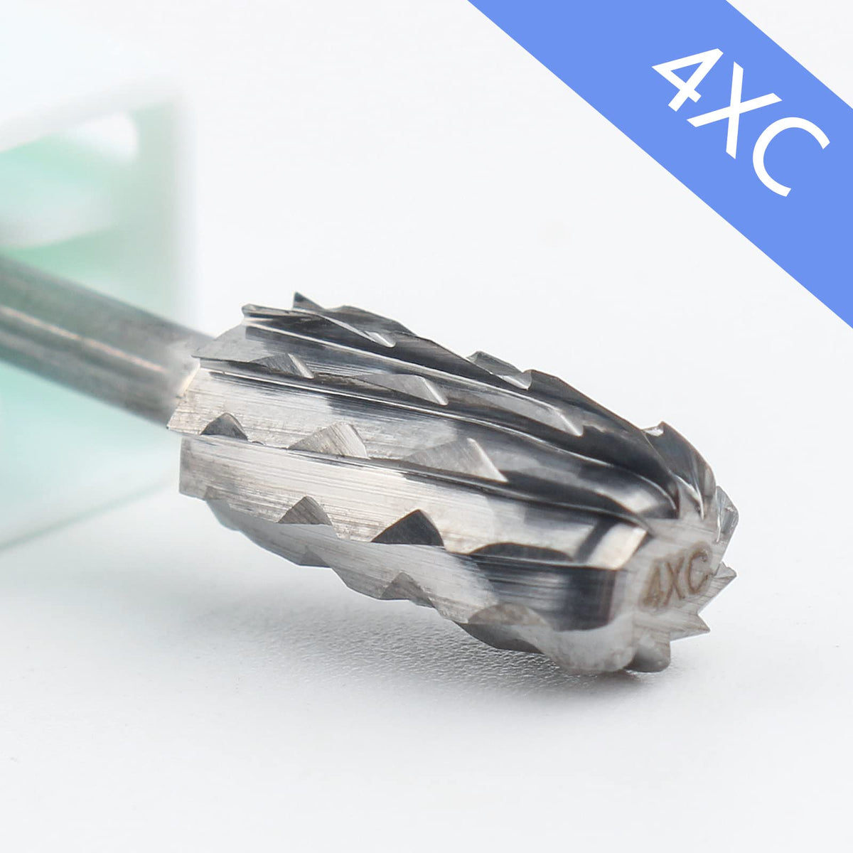 QUNZHAO Nail Drill Bits Dust Droof Bit Tungsten Steel Fast Remove Acrylic or Hard Gel 3/32" Shank - Manicure, Nail Art, Drill Machine Accessories (4X Extra coarse-4XC, Silver)