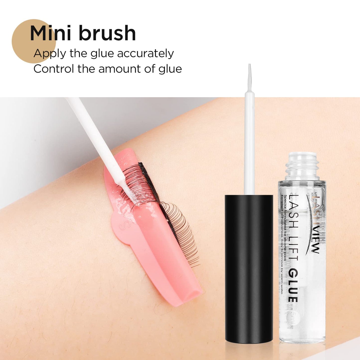 LASHVIEW Lash Lift Glue, Eyelash Perm Glue,Lash Lift Adhesive,Eyelash Lift,Lash Perm Adhesive,No Irritation and Odorless,5ML.