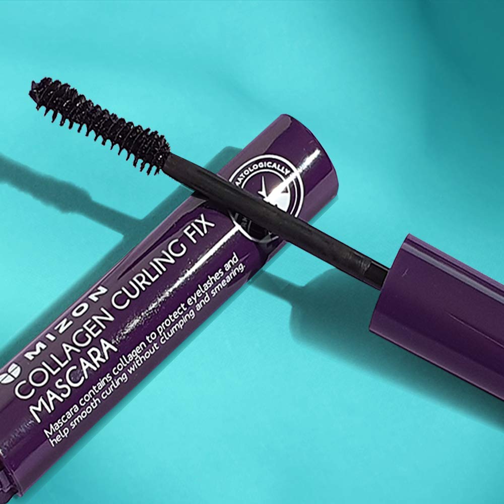 MIZON Collagen Curling Fix Mascara - Long-Lasting, Smudge-Proof High Volume | 0.20 oz