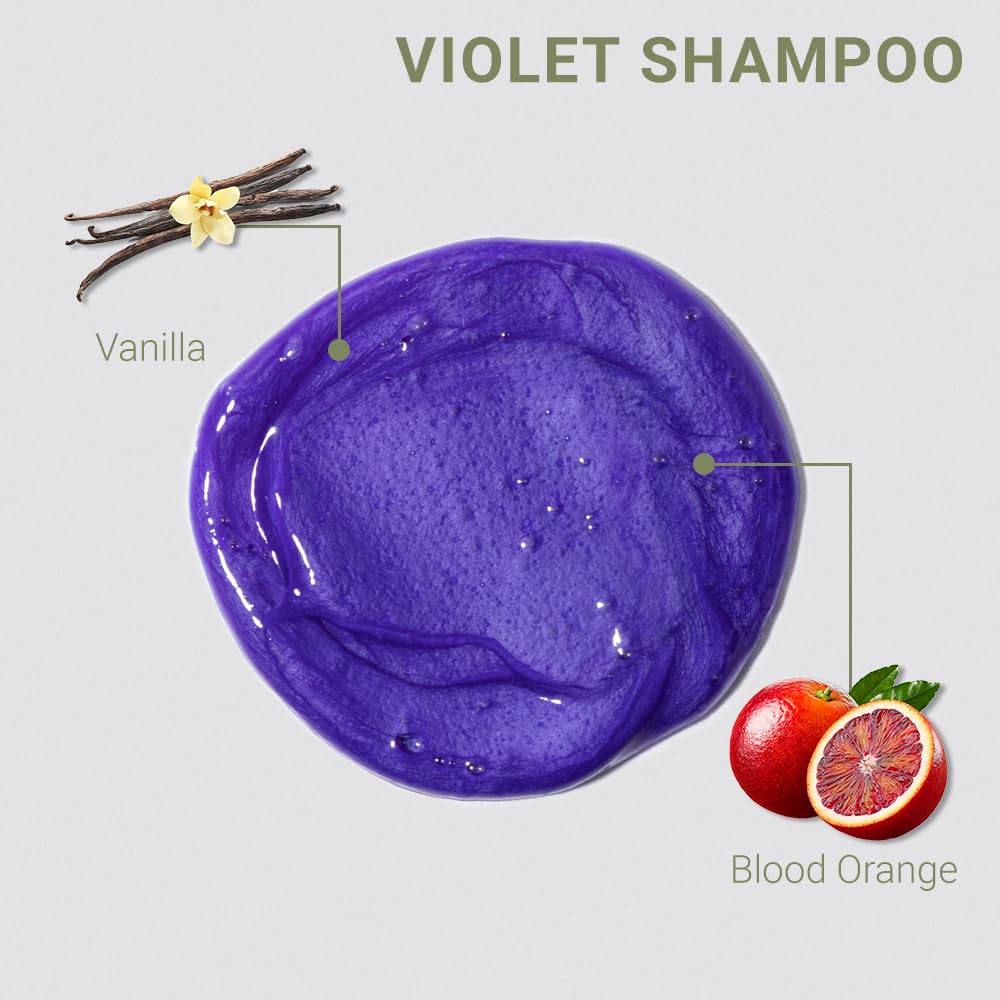Violet Shampoo for Blonde Hair - Loma Hair Care | Infused with Vanilla Bean & Blood Orange