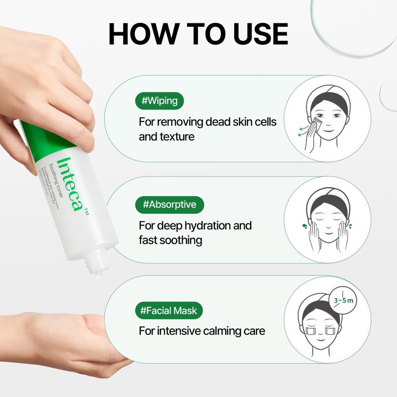 Make P:REM INTECA Soothing Toner, Acne-Prone Facial Toner for Sensitive Skin, Quick-Calming Vegan Toner with CICA Complex, Korean Skin Care, 6.76 Fl Oz, 200ml
