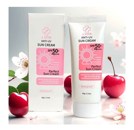 Korea J.Vita Anti-UV Sun Cream 60g / 2.11oz. SPPF50+ PA+++Perfect Waterproof Sunscreen that Keeps Skin Moisturize & Healthy with Strong UV Protection