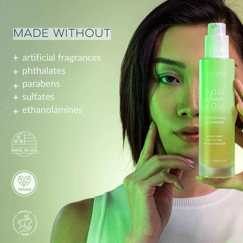 Clean Skin Club Acne Wash Facial Cleanser, 5% Niacinamide + Honeydew + White Tea, Fragrance + Cruelty Free, Vegan, Lightweight + Oil Free, Dry & Sensitive Skin, 3.88 Fl oz (Pack of 1)