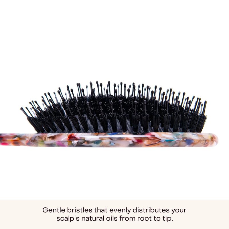 Everist Smooth & Shine Hair Brush - Vegan Boar Bristle Detangling Brush for All Hair Types | Eco-Friendly Design