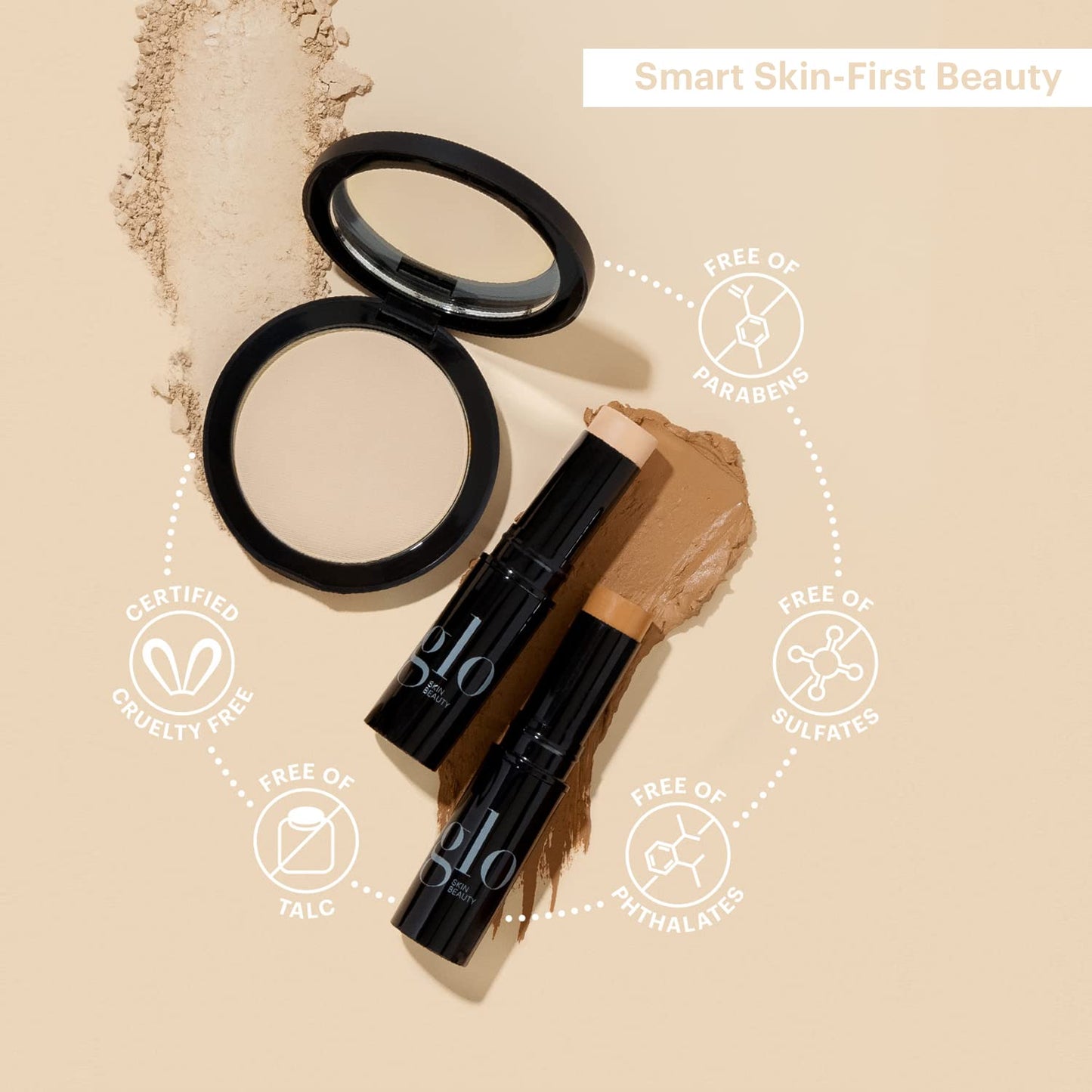 Glo Skin Beauty Pressed Base Powder Foundation, Honey Medium – Buildable Sheer to Full Coverage, Long Wear Face Powder Compact, Pressed Powder Makeup for Smooth, Semi-Matte Finish