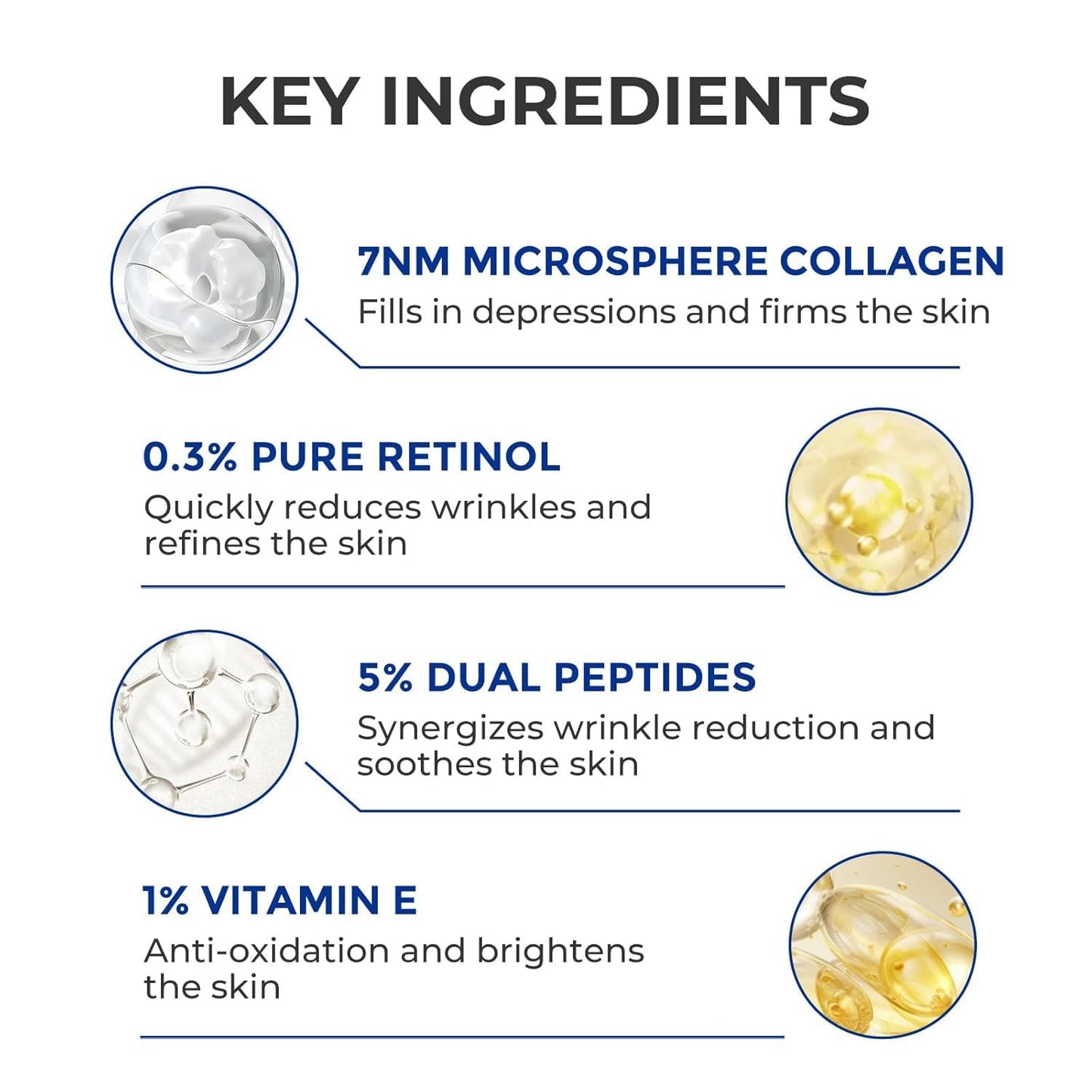 SKINERSE Retinol Serum for Face, Anti Aging Serum, Retinoid Collagen with Vitamin E Resurfacing Facial Rapid Fine Lines Repair, Brightening Pore Minimizer for Face Daily Skin Care Treatment 1oz