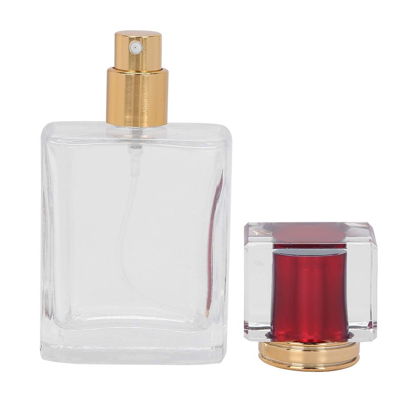 Brrnoo 50ml Empty Perfume Bottle, 6 Pieces Small Empty Vials and Sprayers for Travel, Refillable Glass Perfume Bottle Empty Spray Bottle Perfume Atomizer Dispenser