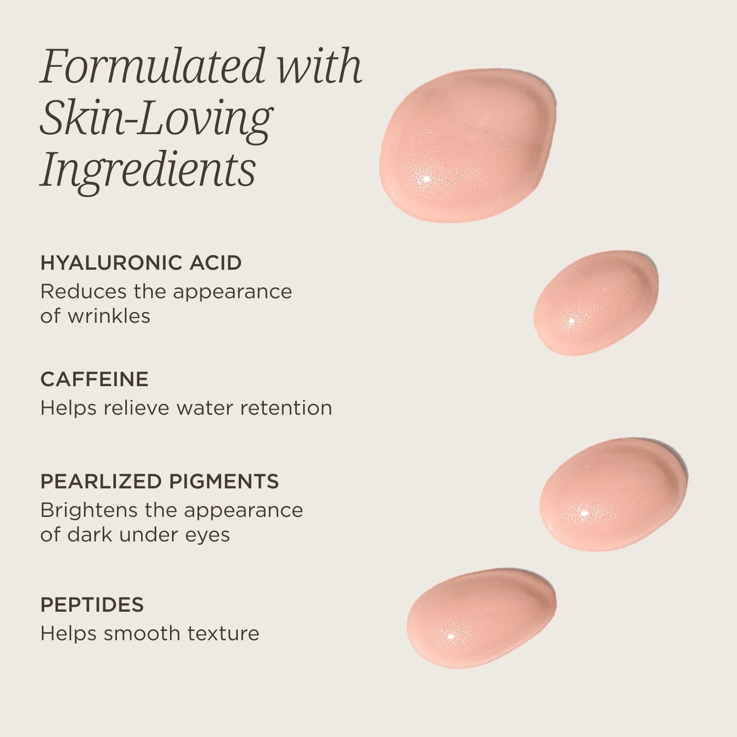 COLLEEN ROTHSCHILD Illuminating Tinted Eye Cream | Instant Brightening Effect | Nourishes & Targets Dark Circles | With Hyaluronic Acid, Caffeine, Pearlized Pigments & Peptides (0.5 fl oz)