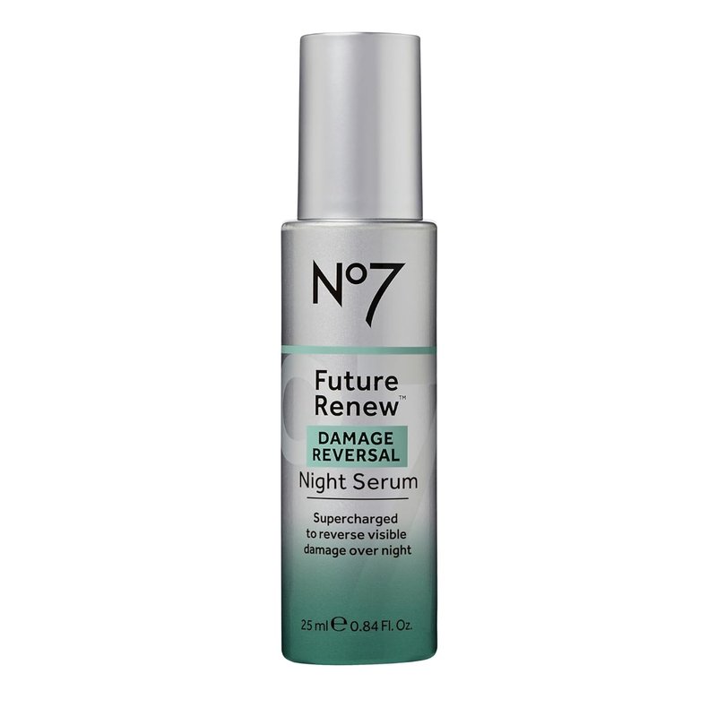 No7 Future Renew Night Serum - Anti-Aging Peptides with Hyaluronic Acid & Niacinamide | 0.84 Fl Oz