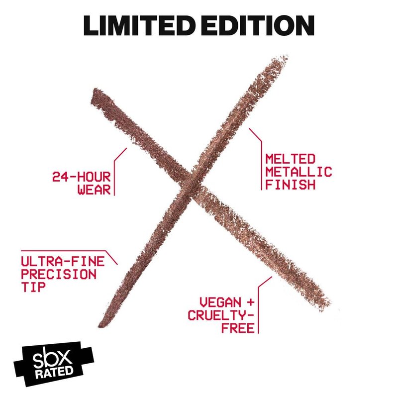 Smashbox Metal FX Eye Liner | Long Lasting, Creamy Liner with Metallic Finish + Precision Tip for Smudge-Free 24-Hour Wear, Molton