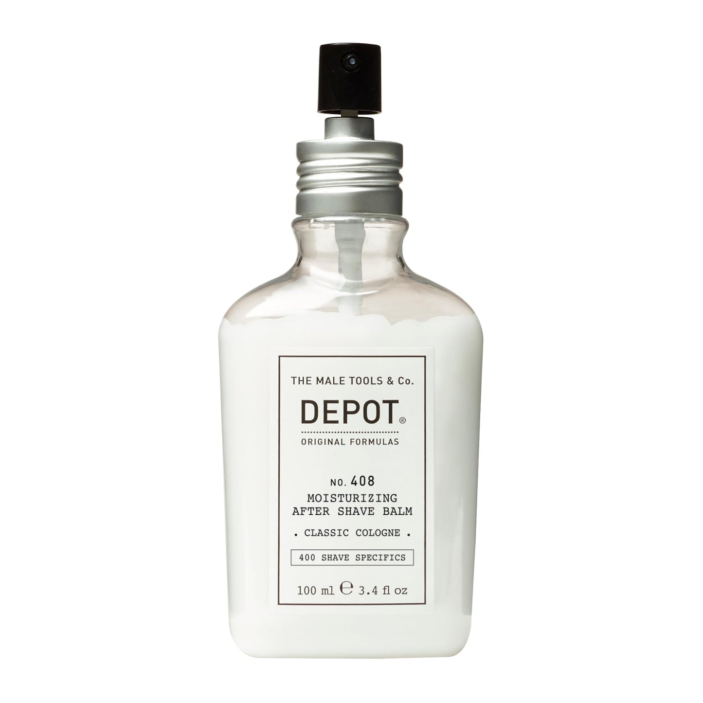 DEPOT No. 408 Moisturizing After Shave Balm | Classic Cologne, 3.4 Fl Oz