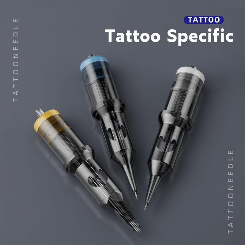 Complete Tattoo Kit for Beginners - Professional Cordless Rotary Machine with 10 Cartridge Needles | Power Supply Included