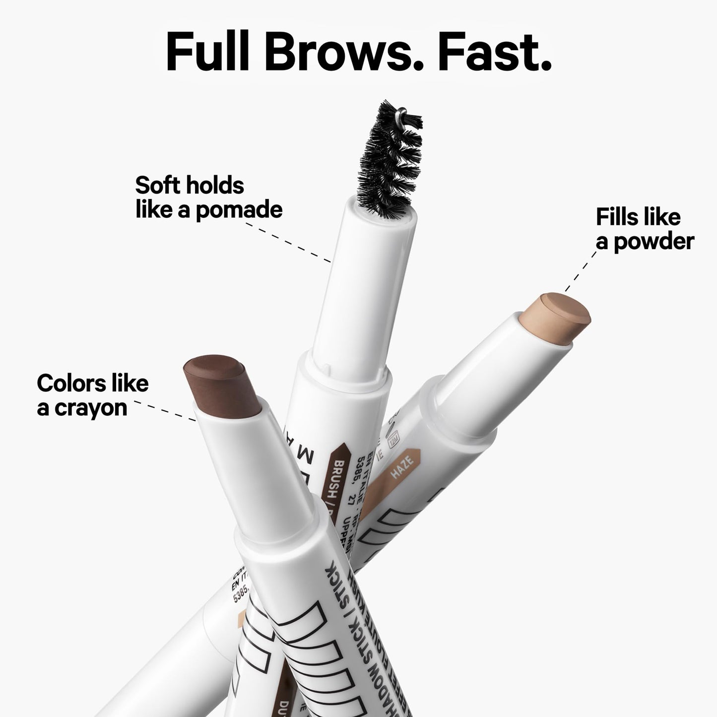 Milk Makeup KUSH Brow Shadow Stick – Fills, Shapes + Defines for Softer, Fuller-Looking Brows for Up to 12 Hours – Waterproof, Buildable, Cream-to-Powder Formula – MJ (Taupe), 0.03 oz