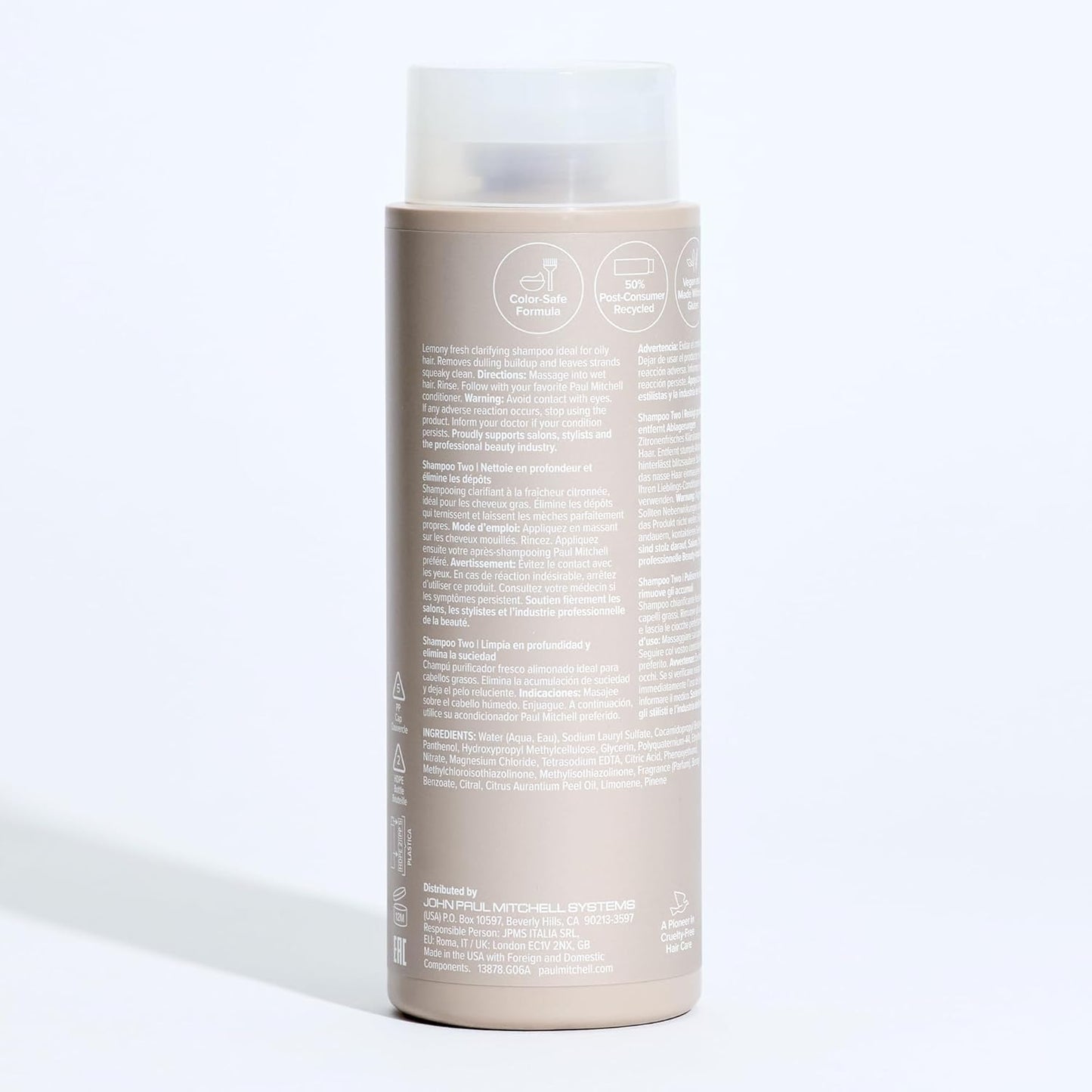 Paul Mitchell Shampoo Two, Clarifying Shampoo, Deep Cleanses + Removes Buildup, For All Hair Types, Especially Oily Hair, 10.14 fl. oz.