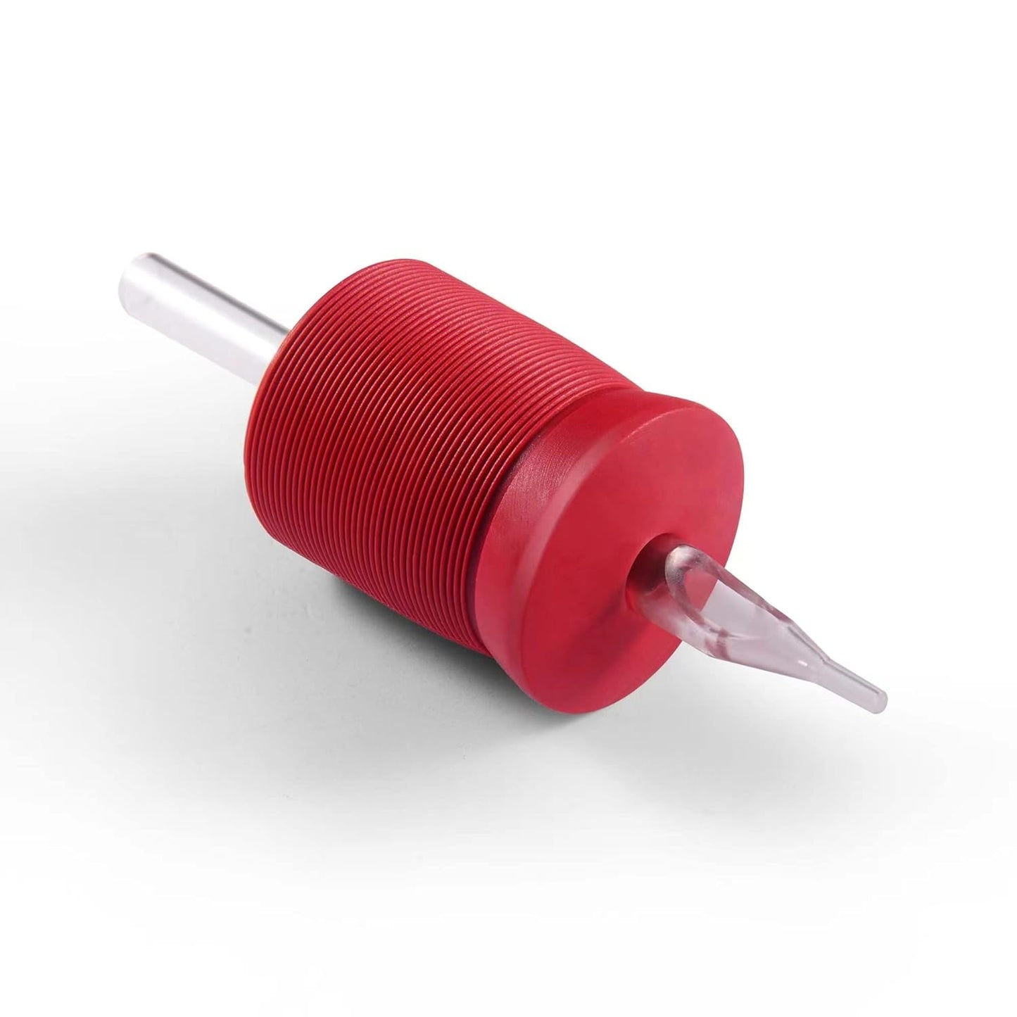 Ultra Premium Red Soft Silicone Grip - 1.25 Inch with Long Clear Disposable Tubes & Tips | 15 Pack, Round Tip (7RT)