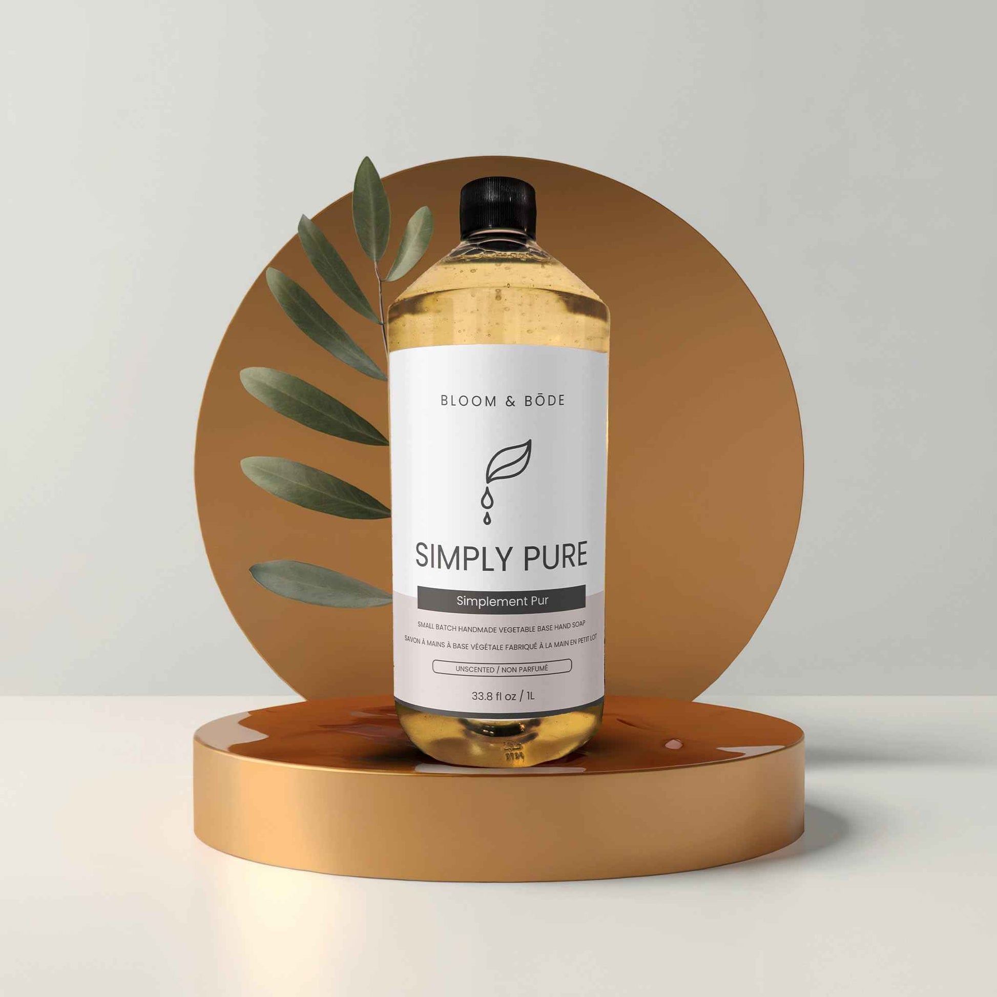 Luxury Liquid Hand Soap - Unscented Hand Wash - Gentle Hand Soap with Aloe Vera - Handsoap for Bathroom & Kitchen - Moisturizing Hand Soap, Simply Pure Scent (Unscented), 33.8 fl. oz.