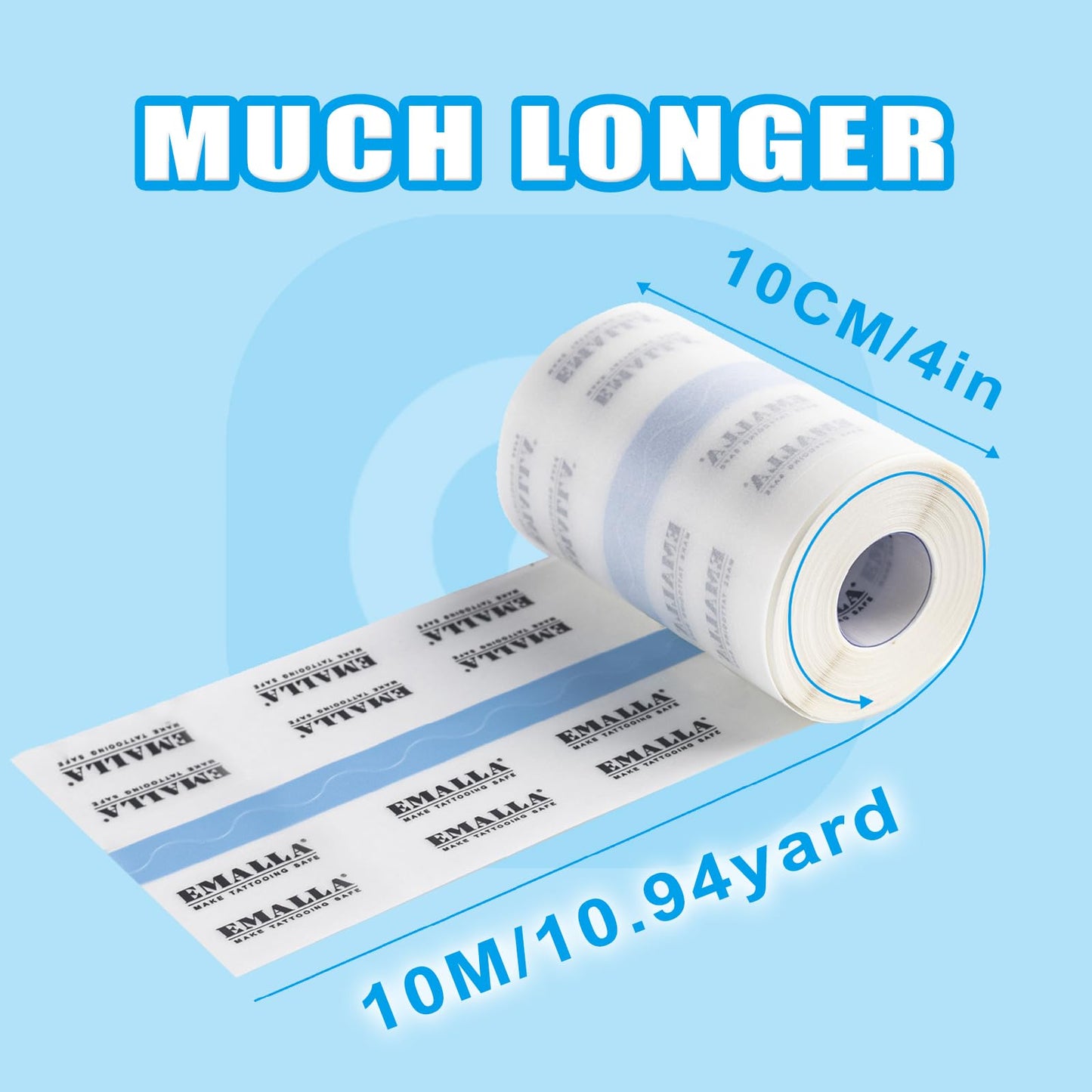 Tattoo Aftercare Bandage, 4in x 11yard Second Skin Tattoo Cover Waterproof Tattooing Cover Up Patch Transparent Tattoos Healing and Protection Film Recovery Derm Shield