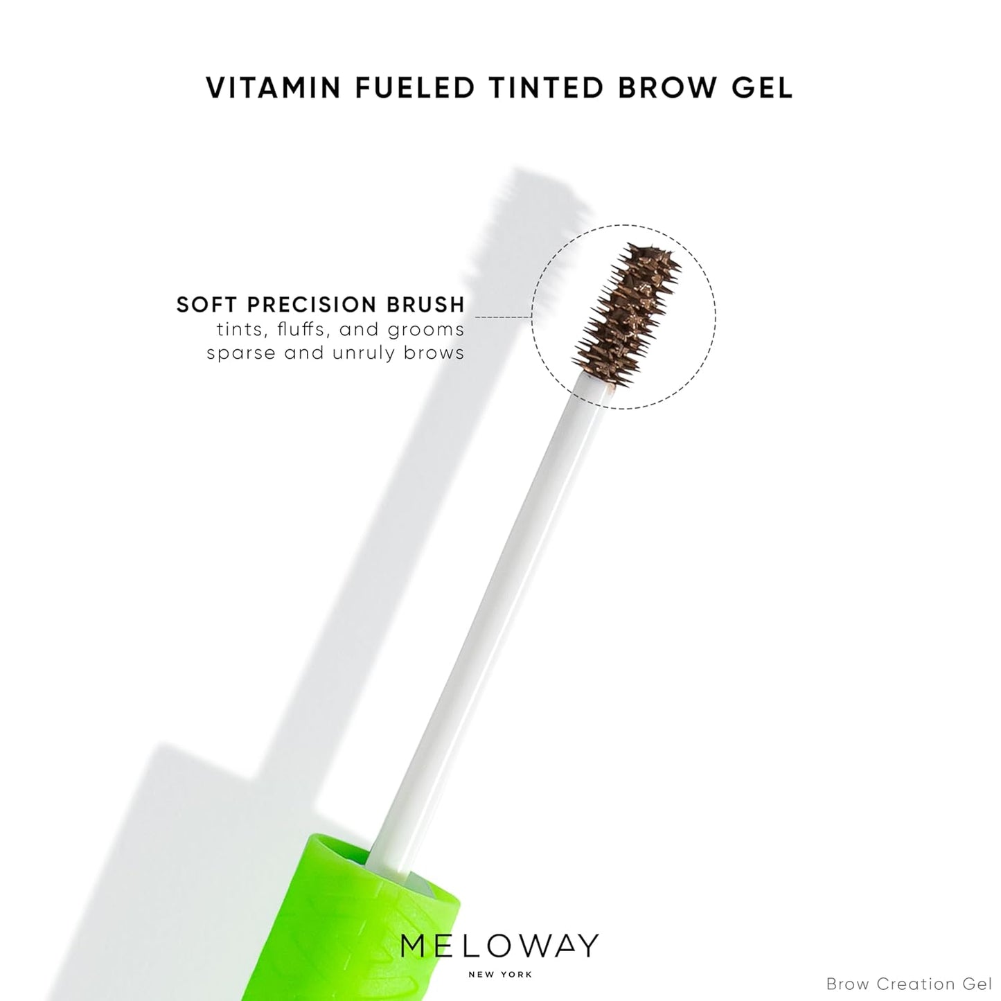 Brow Creation Gel - Tinted Fiber Gel for Thicker, Fluffier Brows | Vegan & Cruelty-Free - Licorice Tease (Black) - 6.0ml