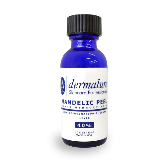 Mandelic Acid 40% AHA Alpha Hydroxy Peel Medical Strength Used For Rosacea, Cystic Acne, Blackheads, Pores, Whiteheads, Hyperpigmentation, Melasma, Age Spots, Sun Spots (1.0 fl. oz / 30 ml)