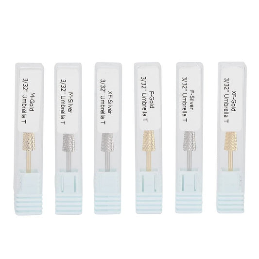 6Pcs Nail Drill Bits Sets, Electric Nail Drill Bit for Manicure Pedicure, Professional Tapered Carbide Nail Drill Bit Nail Art Tools for Acrylic Gel Nails Cuticle