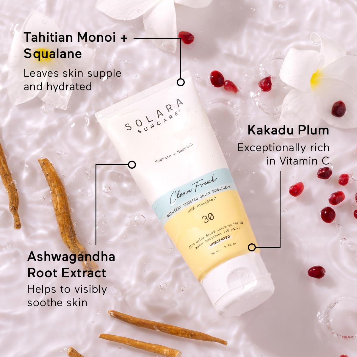 Solara Suncare - Clean Freak Nutrient Boosted Daily Sunscreen (3 fl oz)