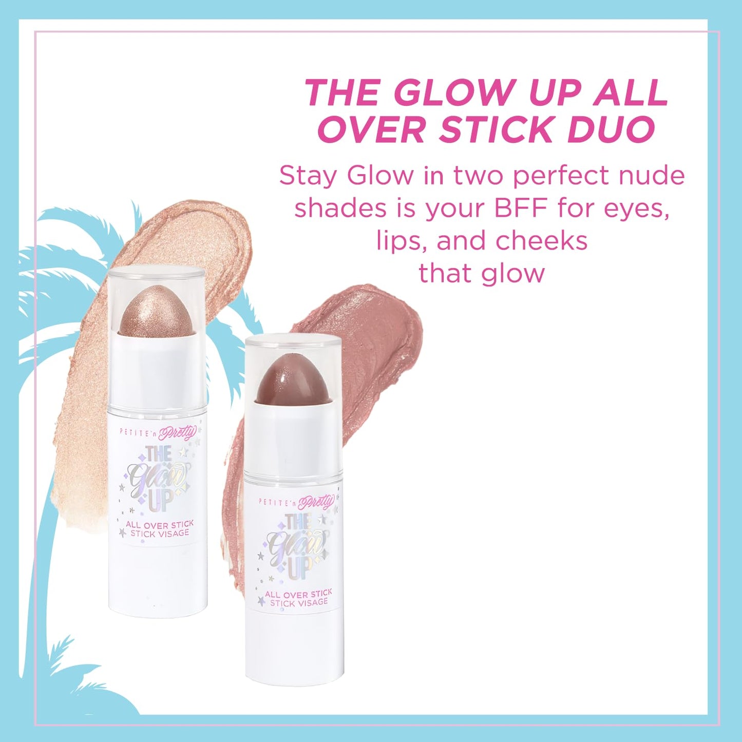 Petite 'n Pretty - Double the Glow All Over Stick Duo for Kids, Children, Tweens and Teens - Made in the USA (Double the Glow)