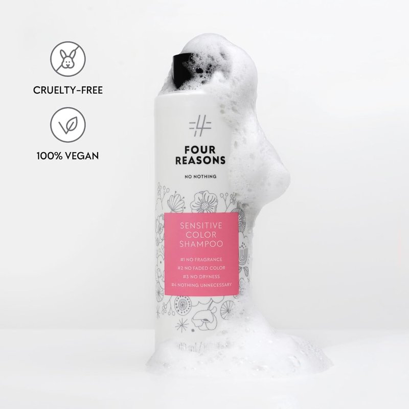 Sensitive Shampoo for Color Treated Hair - Fragrance Free & Hypoallergenic | Vegan, Paraben Free, 10.14 fl oz