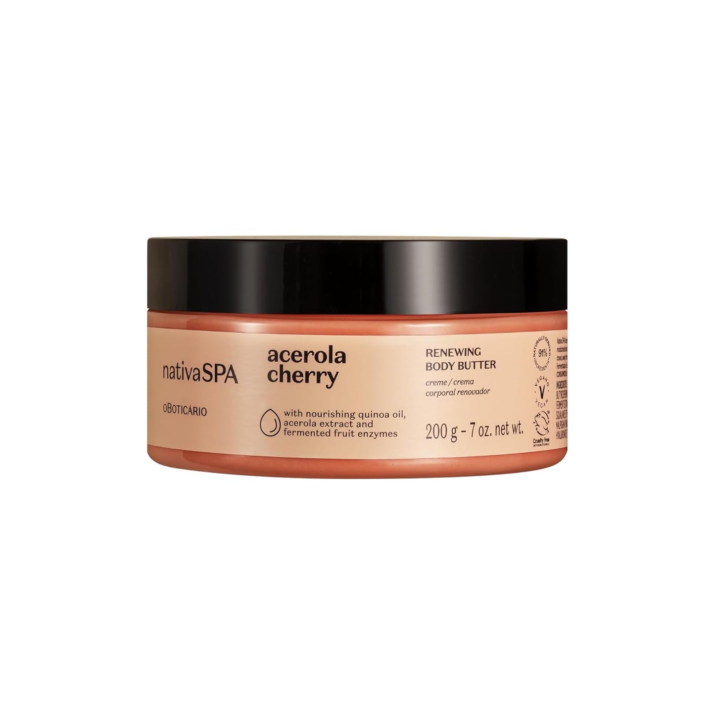 Acerola Cherry Body Butter - Deep Nourishing Formula for Glowing Skin | 1.05 Ounce (200g)